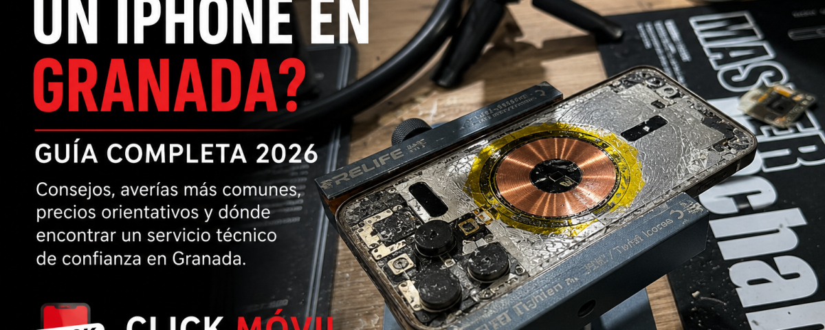 Reparación de iPhone en Granada realizada por Click Móvil