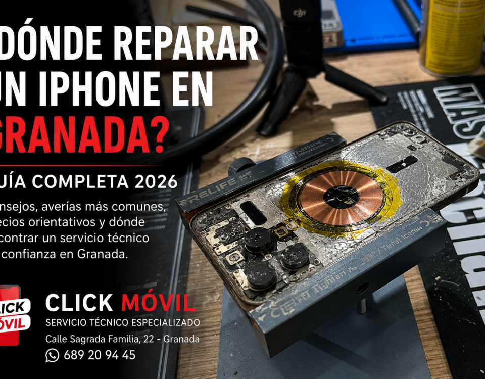 Reparación de iPhone en Granada realizada por Click Móvil